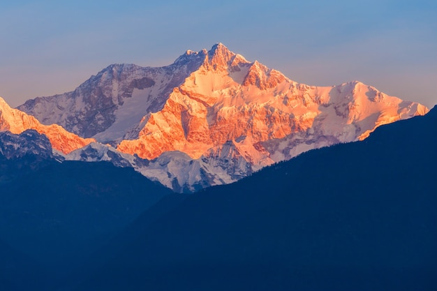 Kangchenjunga vue sur la montagne