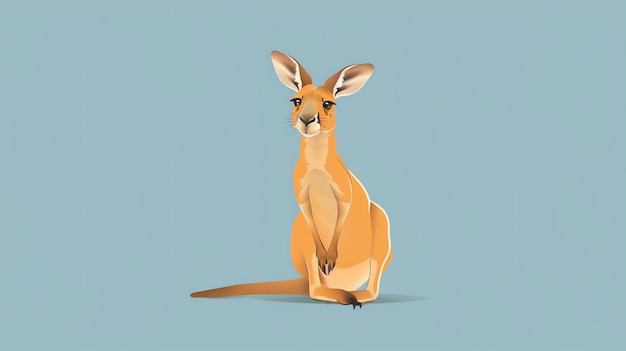 Photo un kangourou est un grand marsupial sautant originaire d'australie. les kangourous sont connus pour leurs puissantes pattes arrière qu'ils utilisent pour sauter.