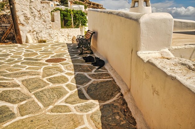 Kastro dans l'île de Sikinos Grèce