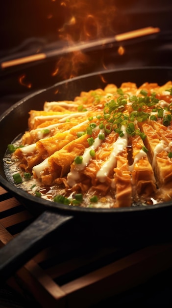 Le katsudon est une côtelette de porc frite avec œufs sur le riz.