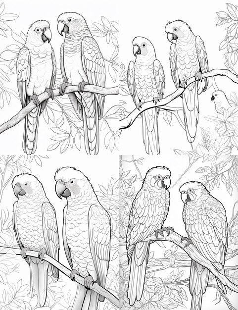 Kawaii très simple page de coloriage d'animaux pour enfants contour noir