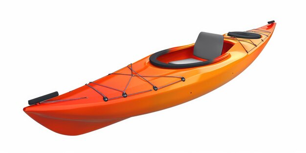 Photo kayak d'eau blanche isolé avec pagaie collection de kayaks conceptuels avec trappe de cockpit et bungee sur