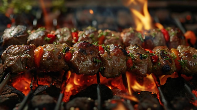 Photo kebab sur le feu