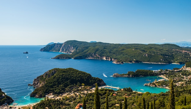 Kerkyra Corfu paysage de la mer Ionienne.