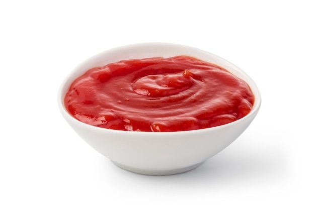 Ketchup isolé sur blanc