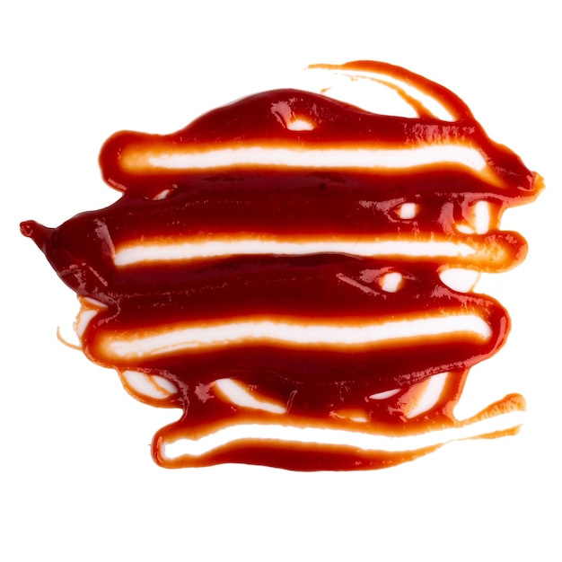 Photo ketchup de tomate isolé sur fond blanc