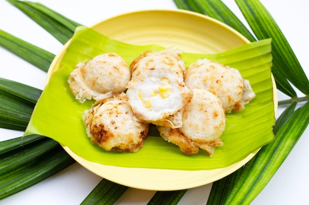 Khanom Krok Dessert thaïlandais au lait de coco Crêpe de riz à la noix de coco