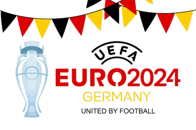 Photo kharkiv ukraine 5 août 2023 logo vectoriel de l'euro 2024 de l'uefa