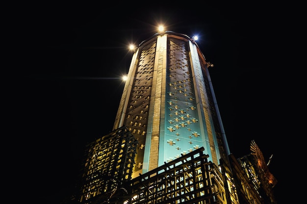 KIEV Ukraine Août 192016 Monument aux victimes de l'Holodomor dans la nuit