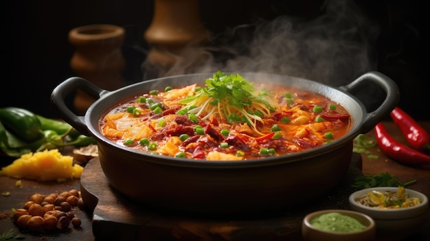 Kimchi jjigae également connu sous le nom de ragoût de kimchi ou soupe de kimchi