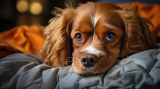 King Charles Spaniel au repos