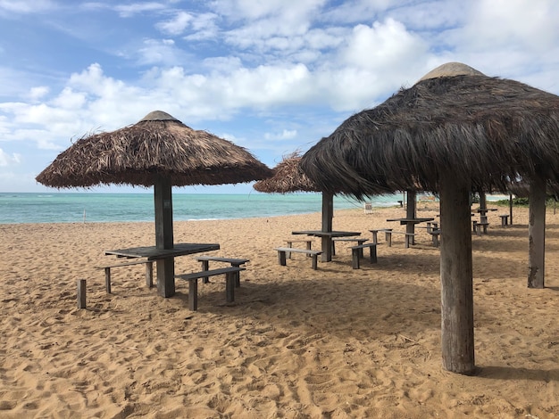 kiosques de plage plage brésilienne