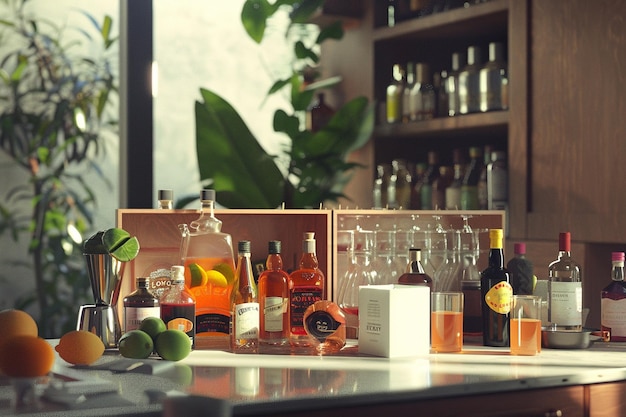 Kit de cocktail bricolage emballé avec des alcools haut de gamme et