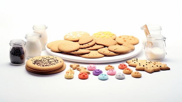 Photo kit de décoration de biscuits isolé sur fond blanc