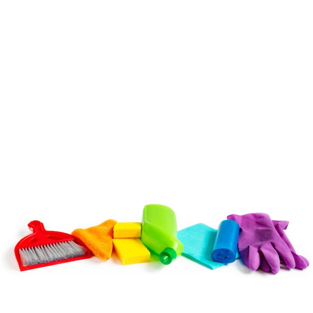 Kit De Nettoyage Coloré Pour Différentes Surfaces De Cuisine, Salle De Bain Et Autres Pièces.