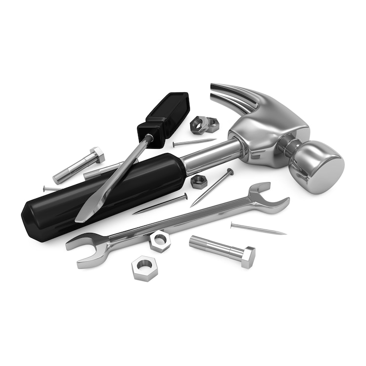 Photo kit d'outils isolé