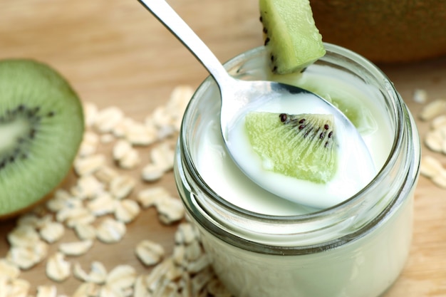 kiwi au yaourt smoothie