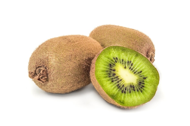 Kiwi sur blanc sur fond blanc