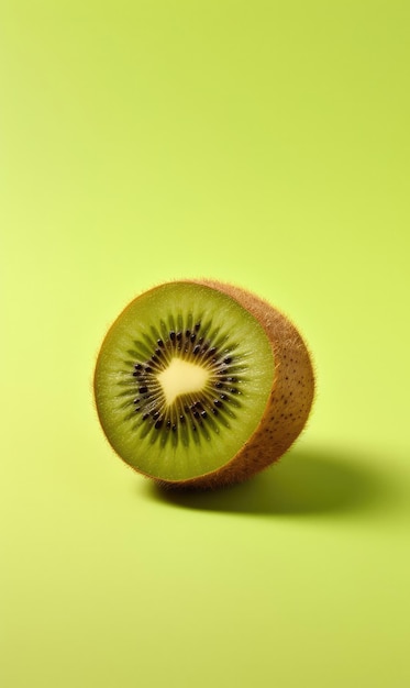 Kiwi frais volant dans le restaurant de fond de studio et fond de jardin