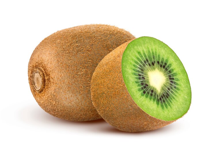 Photo kiwi isolé sur blanc