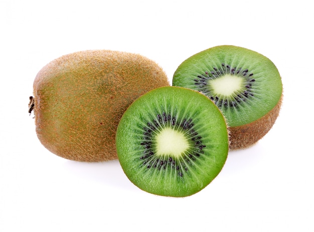 Kiwi isolé sur fond blanc