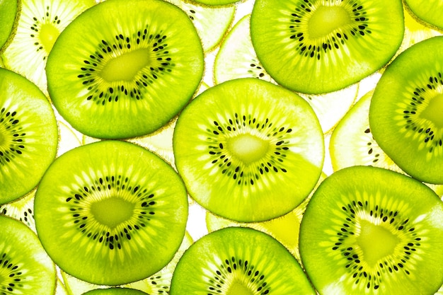 Kiwi MacroFresh Kiwi tranché utiliser pour backgroundslice de kiwi sur un cadre complet