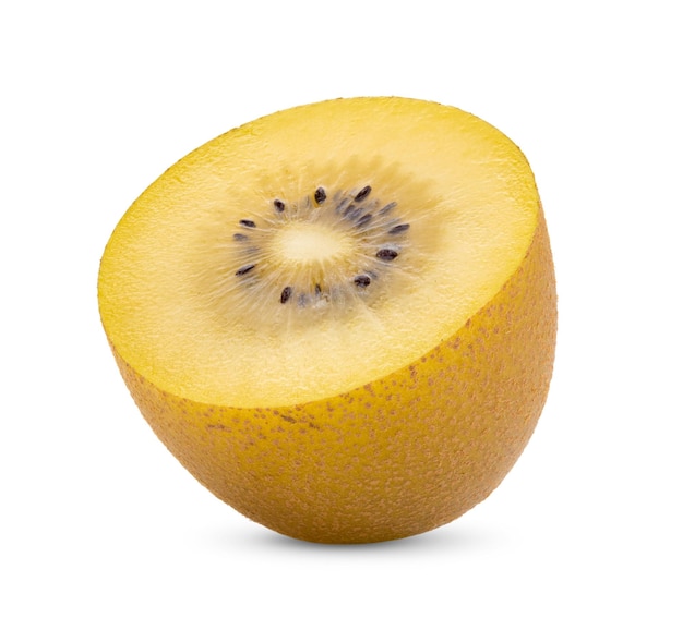 Kiwi or isolé sur fond blanc