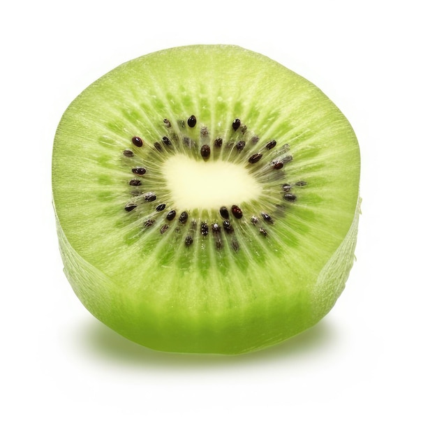 Un kiwi avec un trou au centre.