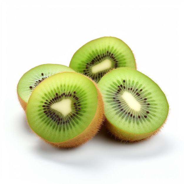 Kiwis en fond blanc