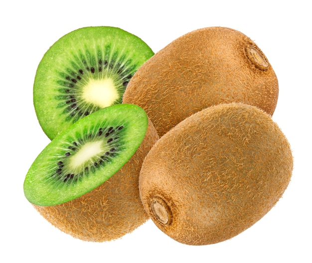 Kiwis isolé sur fond blanc