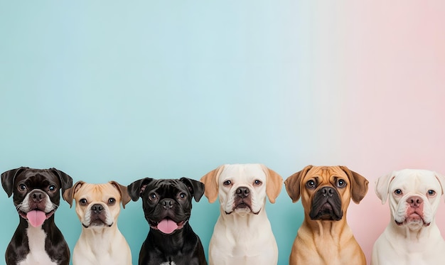 Knolling de divers types de chiens dans le monde entier