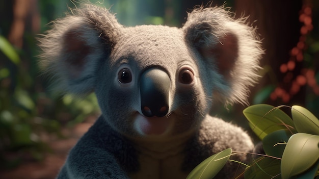 Koala 3d illustration