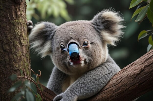 Un koala sur un arbre