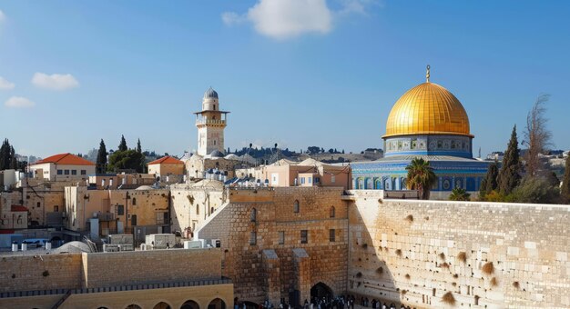 Le Kotel du Mur sacré de l'Ouest dans la vieille ville de Jérusalem connu sous le nom de Mur des pleurs et Mur d'Al Buraq