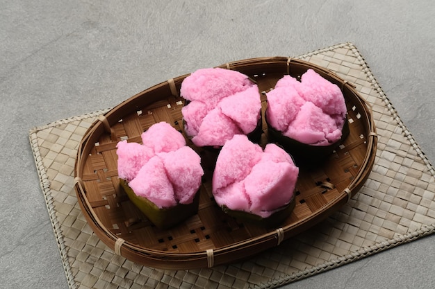 Photo kue mangkok chinois fa gao connu sous le nom de gâteau de fortune généralement pour le nouvel an chinois