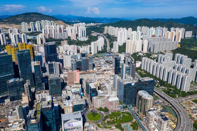 Kwun Tong, Hong Kong 06 septembre 2019 : Vue aérienne de la ville de Hong Kong