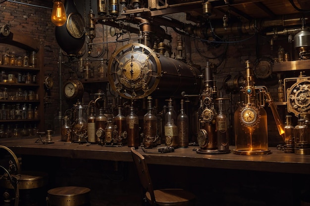 Laboratoire d'alchimie Steampunk