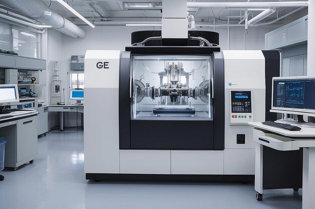 Photo un laboratoire avec une grande machine qui dit geon it