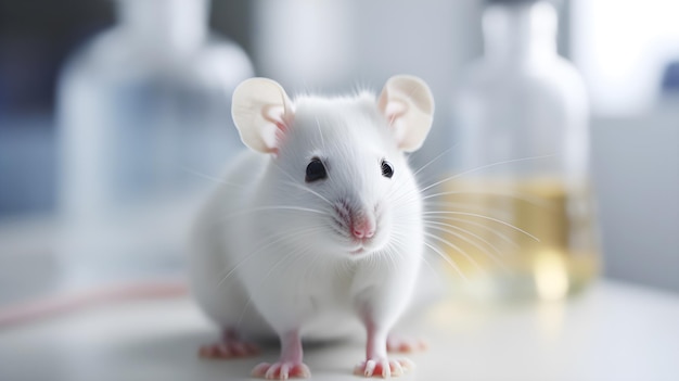 Laboratoire moderne en milieu de travail pour souris de test de biologie moléculaire