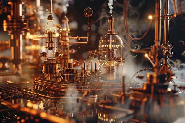 Le laboratoire Steampunk effectue des expériences qui b