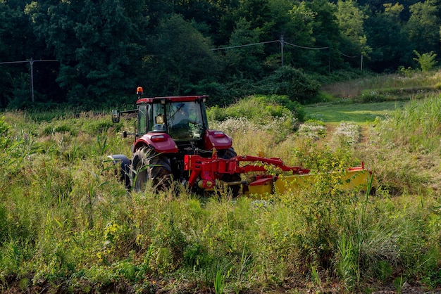 Labourer dans les champs pour la récolte