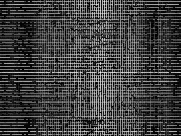 Labyrinthe horizontal noir et blanc motif illustration fond hd
