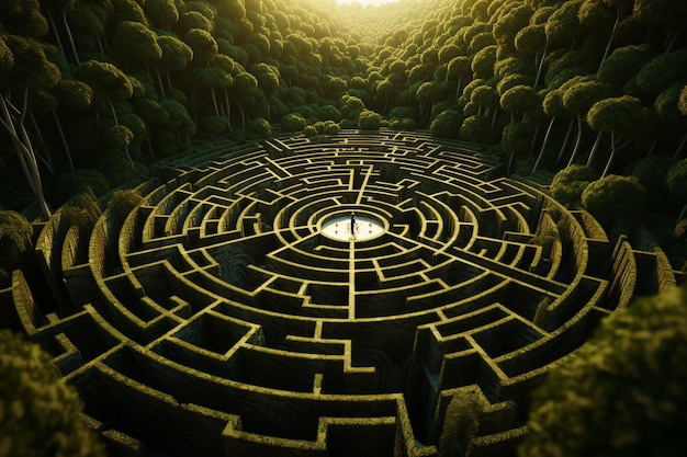 Un labyrinthe labyrinthique avec un seul chemin menant au 00271 02