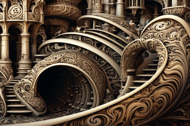 Un labyrinthe de tourbillons complexes