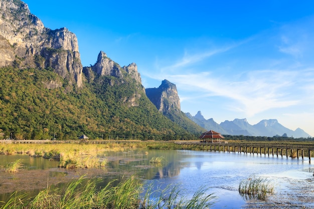 Un lac au parc national Sam Roi Yod Prachuap Khiri Khan Thaïlande