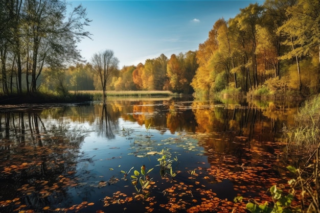 Lac à l'automne