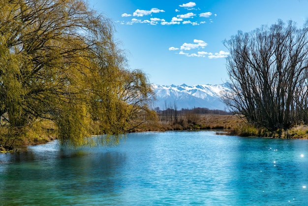 Lac bordé d'arbres Benmore