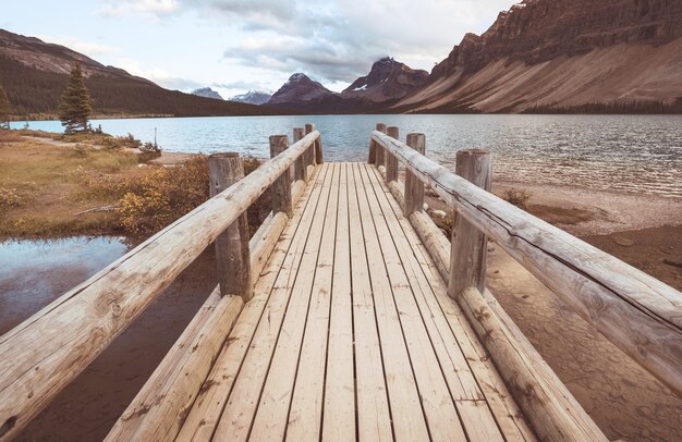 Lac Bow, promenade des Glaciers, parc national Banff, Canada