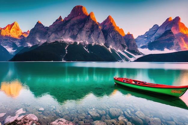 Lac de Braies avec le mont Seekofel en arrière-plan