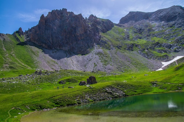 Lac clausis ceillac inqeyras dans les hautes alpes en france